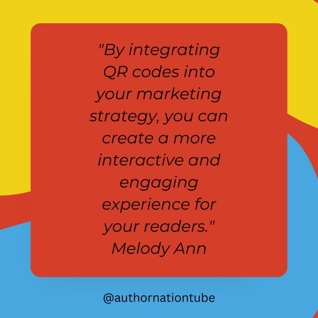 Generate a QR Code for Your Book’s Sales Page – Use a free QR code generator online and link it to your Amazon or website sales page. Add a QR Code to Your Promotional Materials – Print a QR code on bookmarks, business cards, or flyers that direct readers to a sample chapter or your author bio. Create a QR Code for Exclusive Content – Link a QR code to a short welcome video, bonus chapter, or a reader-only discount page to build engagement. Start using QR codes today and take your author journey to the next level!
