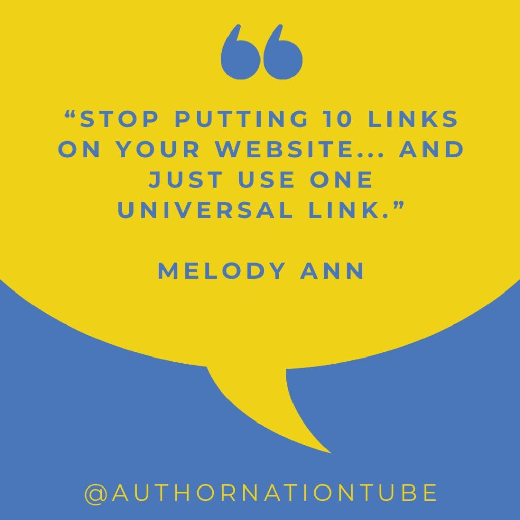 “Stop putting 10 links on your website... and just use one universal link.”
